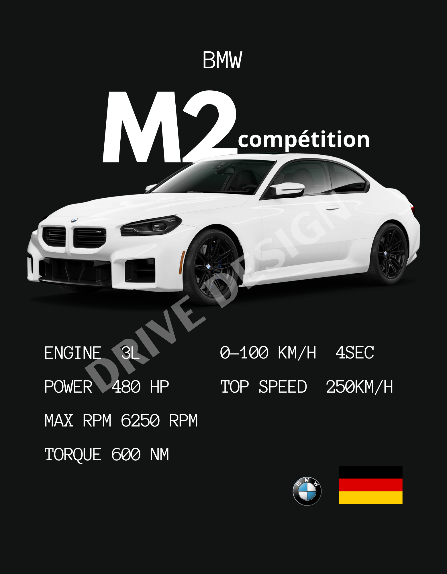 Affiche d'une BMW M2