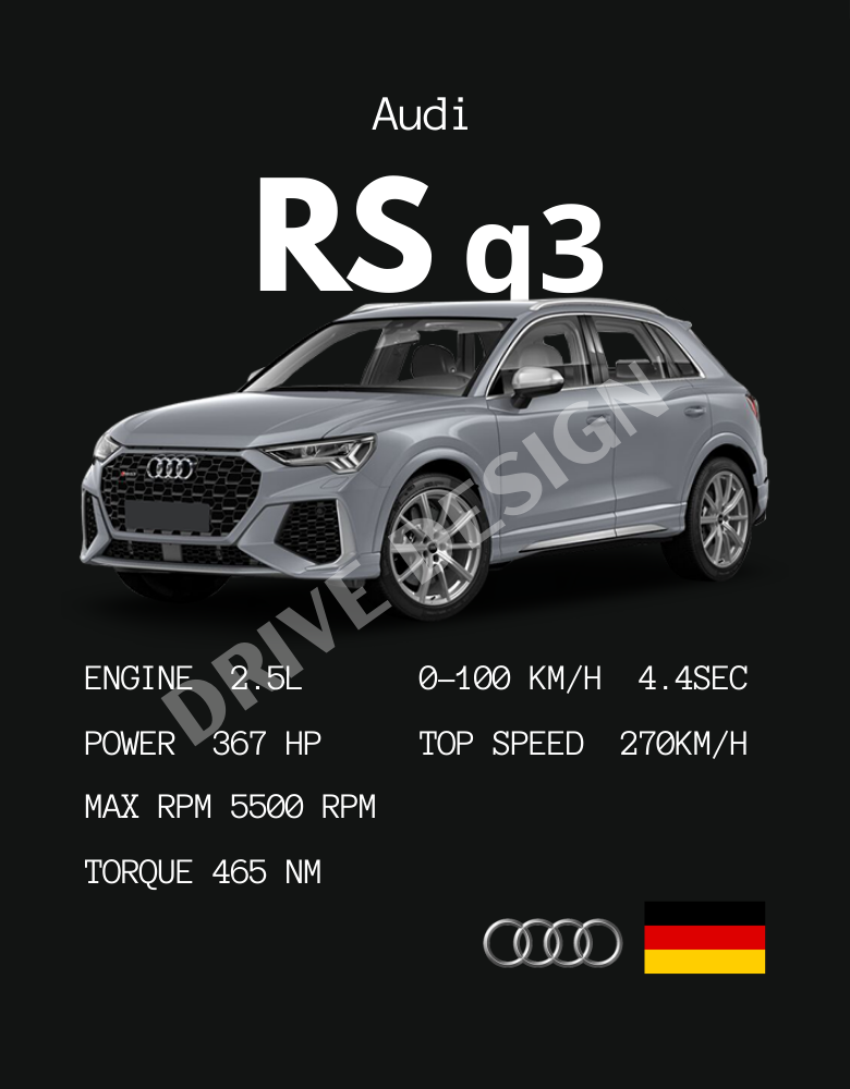 Affiche d'une Audi RS q3