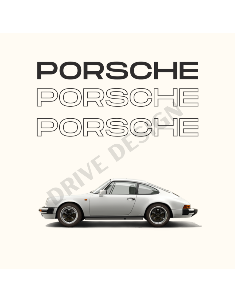 Affiche Old Driver Porsche