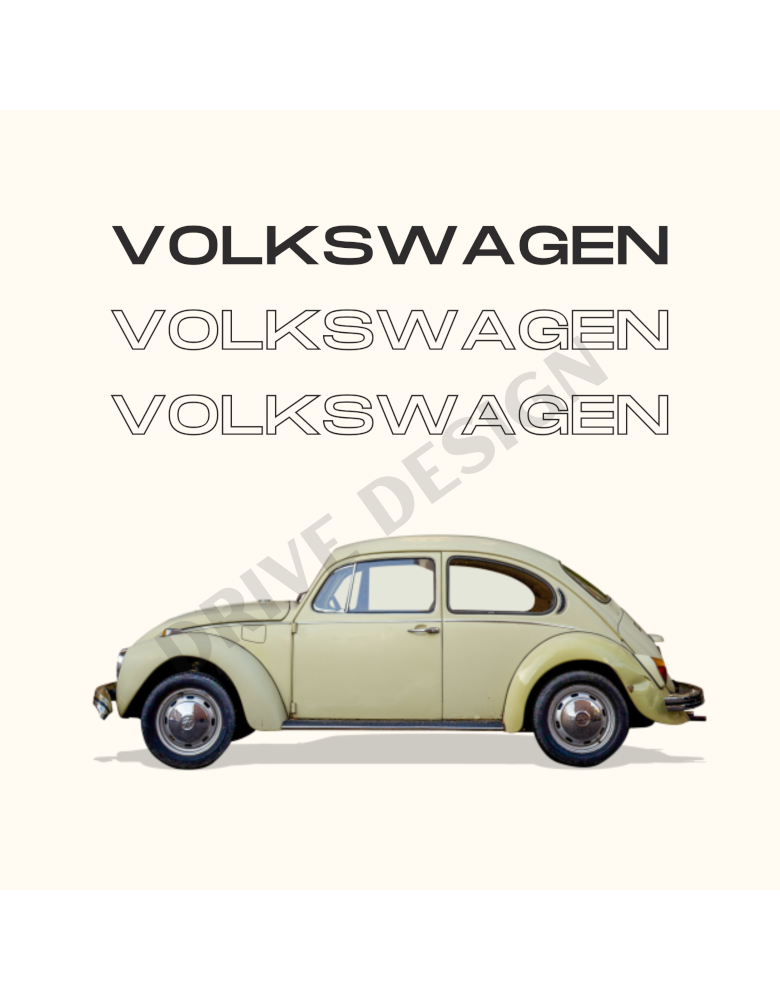 Affiche Old Driver Volkswagen