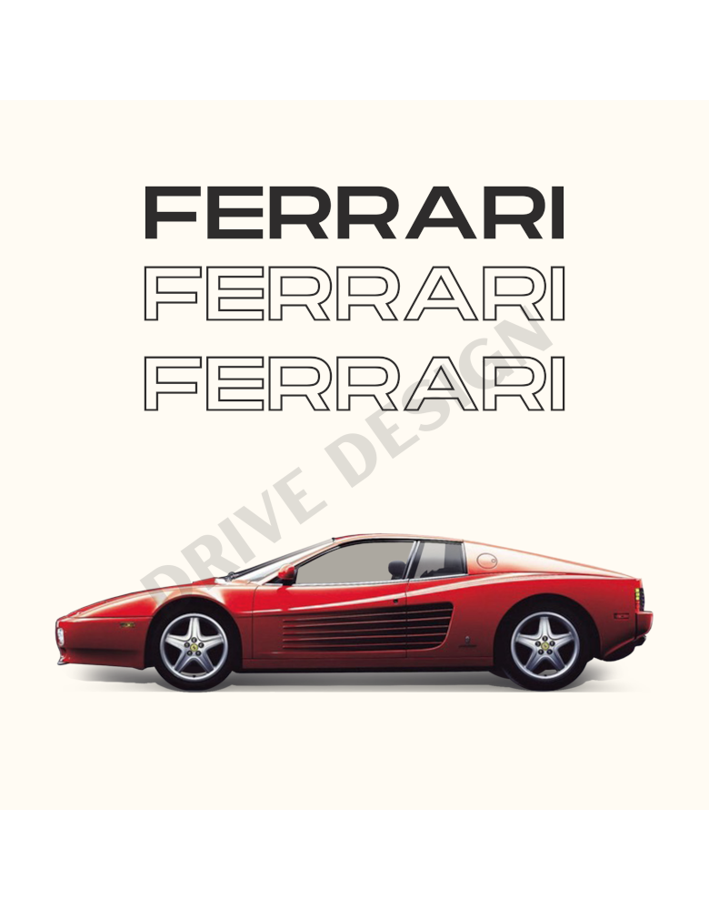 Affiche Old Driver Ferrari